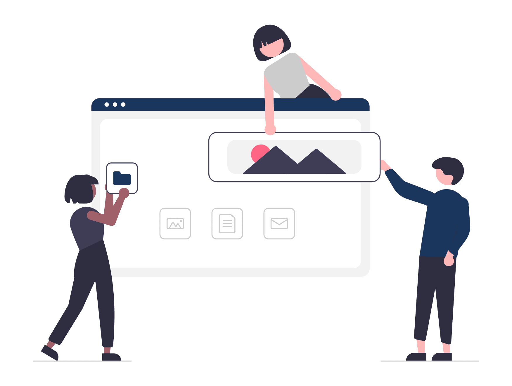 Ilustração do serviço: Landing Pages Estratégicas